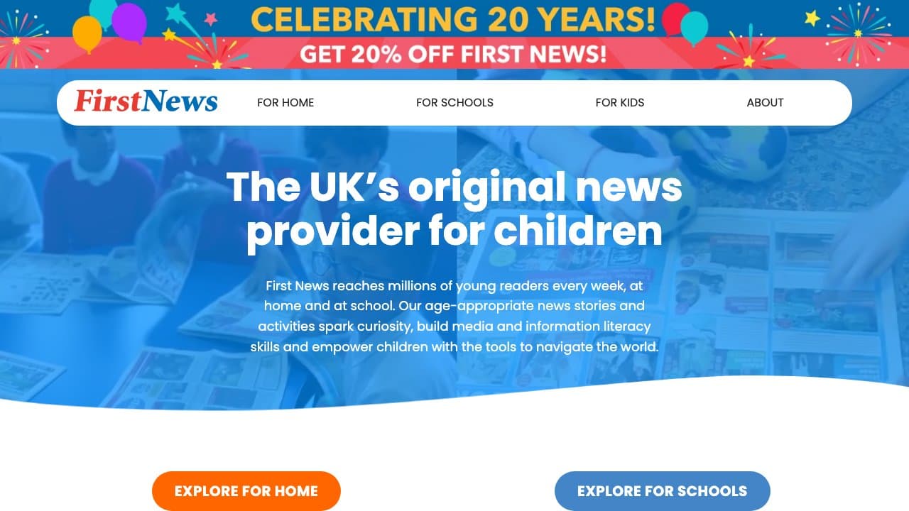 Screenshot of First News