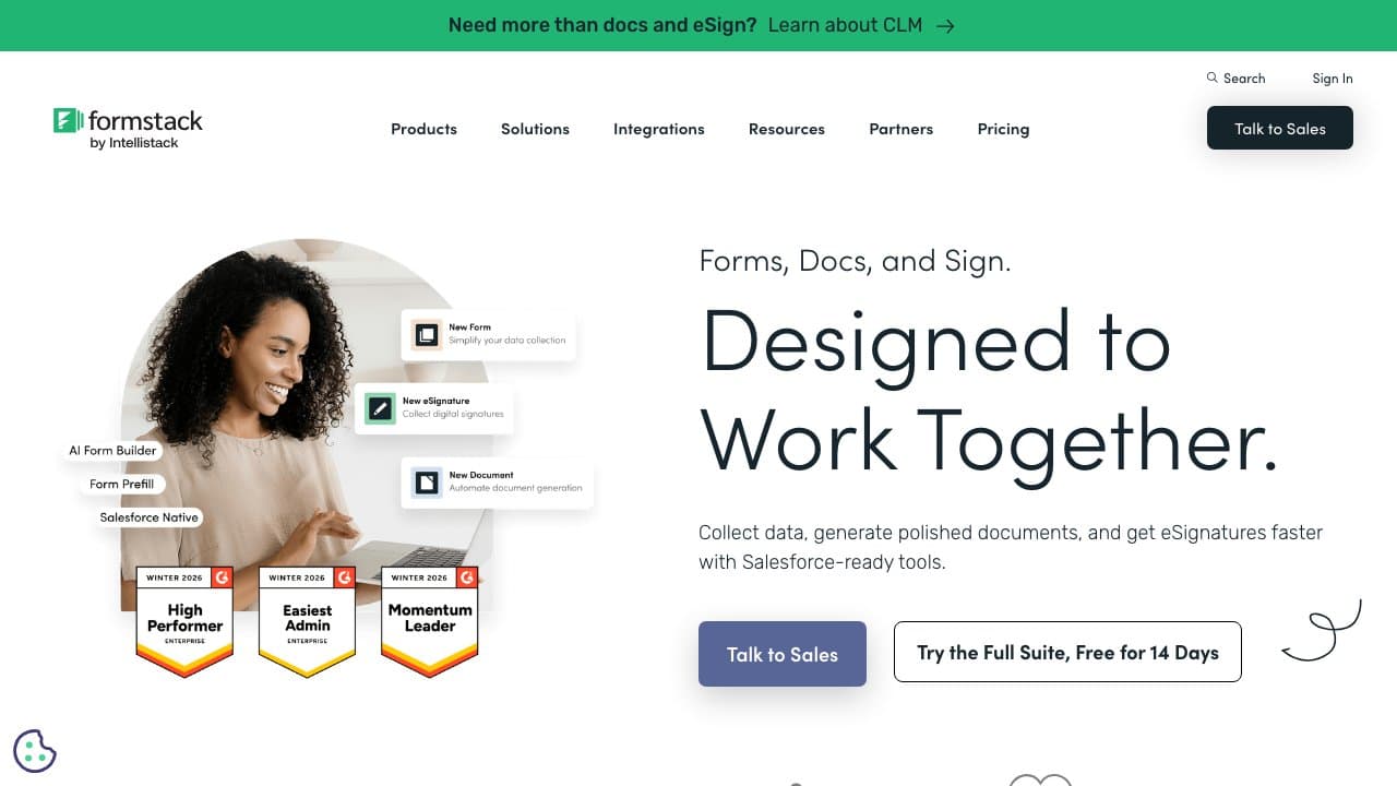 Screenshot of Formstack