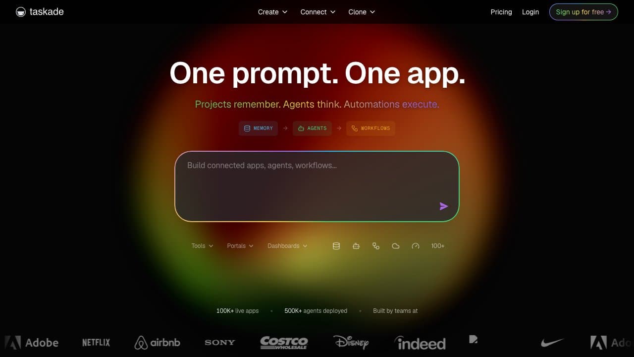 Screenshot of Taskade