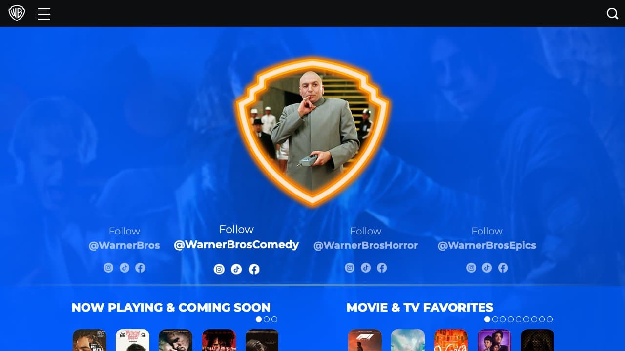 Screenshot of Warner Bros.